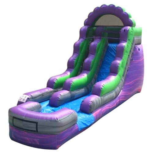 Purple Marble Inflatable Water Slide with Blower