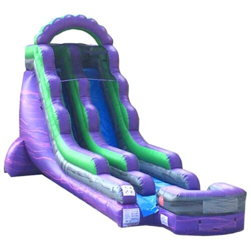 Purple Marble Inflatable Water Slide with Blower