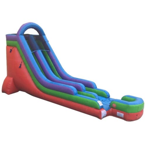 Retro Rainbow Inflatable Water Slide with Blower