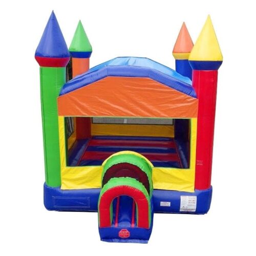 Junior Rainbow Castle Indoor Bounce House with Blower