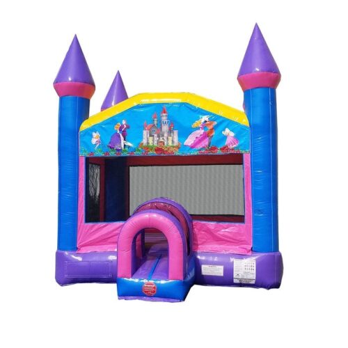 Pink & Blue Princess Dream Bounce House with Blower