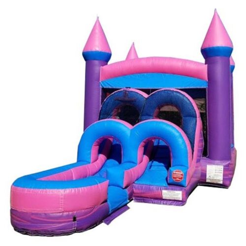 Kids Pink Water Slide Bounce House Combo with Blower
