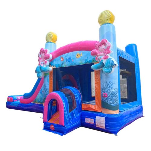 Mega Mermaid Wave Water Slide Bounce House Combo with Blower