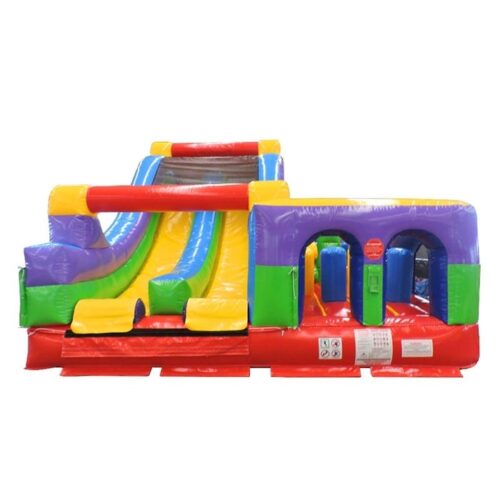 Retro Radical Run Inflatable Obstacle Course with Blower