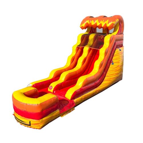 Tall Lava Wave Marble Wet/Dry Inflatable Slide with Blower